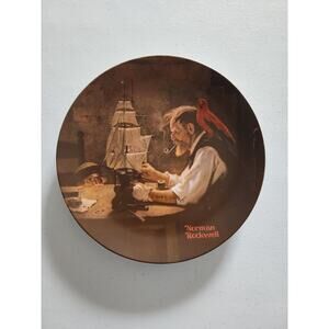Norman Rockwell 1980 Collector Plate The Ship Builder (Knowles) Certificate /Box